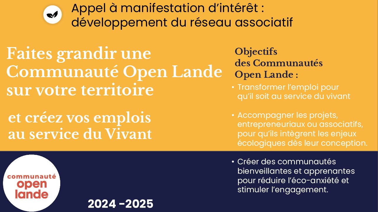 Appel à manifestation d’intérêt – Créez votre association communauté Open Lande !